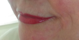 Permanent red lip makeup lipstick